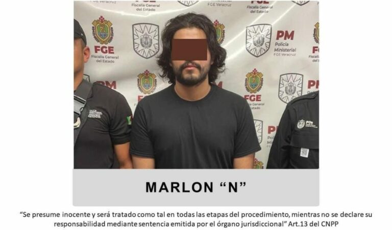 Marlon, el presunto feminicida de Montserrat Bendimes ha sido detenido en Yucatán, informó la Fiscalía de Veracruz. Foto: Fiscalía de Veracruz