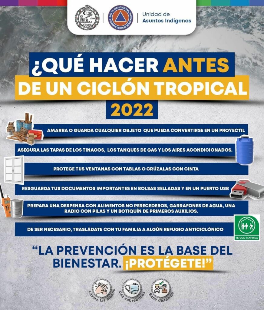 Listos refugios en Solidaridad por temporada de huracanes