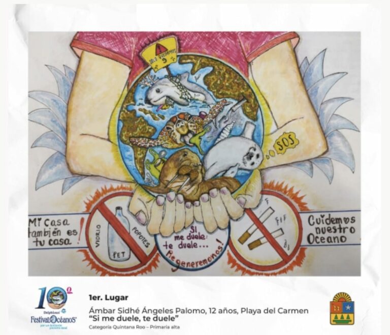 Premia #FESTOCEÁNOS a niños de Quintana Roo, resto de México y Latinoamérica por dibujos para proteger el mar