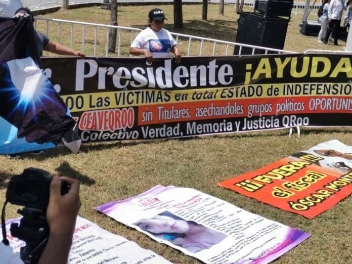 Activistas y madres de personas desaparecidas en Quintana Roo le solicitaron a AMLO acciones para recuperar a sus familiares.