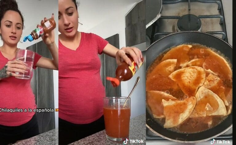 VIDEO: Española prepara chilaquiles con salsa y chile en polvo: "Espero le gusten a mi esposo"