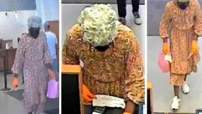 VIDEO: Hombre con disfraz de 'abuelita' robó una sucursal bancaria