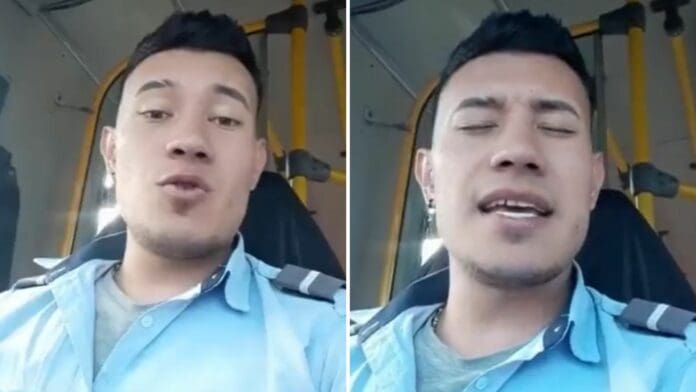 VIDEO: Chofer de autobús bromea hablando en 'lengua alienígena' como Mafe Walker