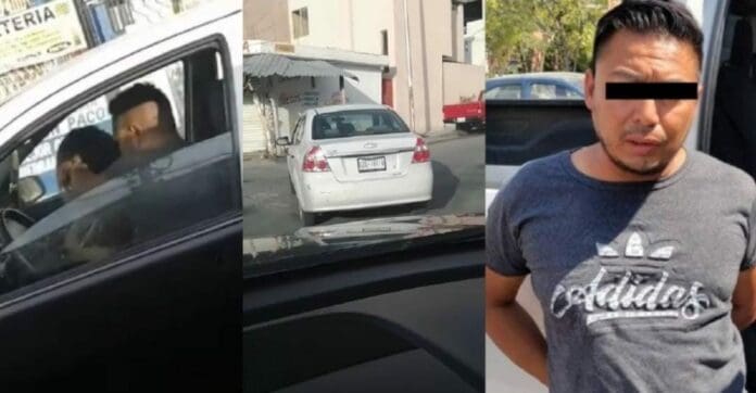 Un sujeto fue detenido en Nuevo León luego de que fuera captado agrediendo a una mujer; las autoridades actuaron a tiempo.