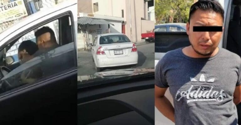 Un sujeto fue detenido en Nuevo León luego de que fuera captado agrediendo a una mujer; las autoridades actuaron a tiempo.