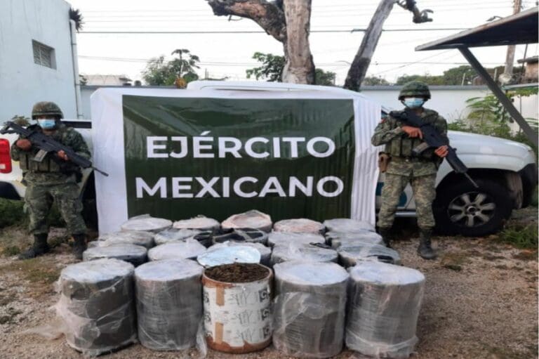 Aseguran camioneta de la Sesa con un cargamento de marihuana, al sur de Quintana Roo