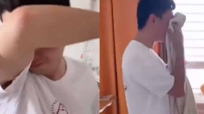 VIDEO: padre llora porque su hijo reprobó matemáticas tras estudiar un año con él