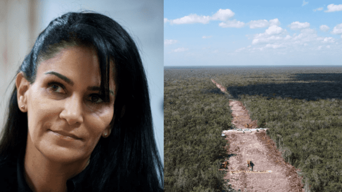 Lydia Cacho critica la construcción del Tren Maya