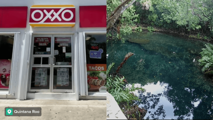 El Oxxo más bonito de México está en Tulum, hasta cenote tiene