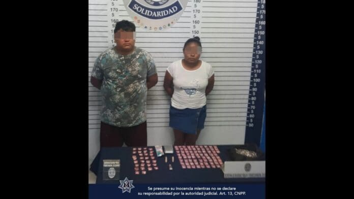 Pareja con más de 100 bolsas de droga es detenida en Puerto Aventuras