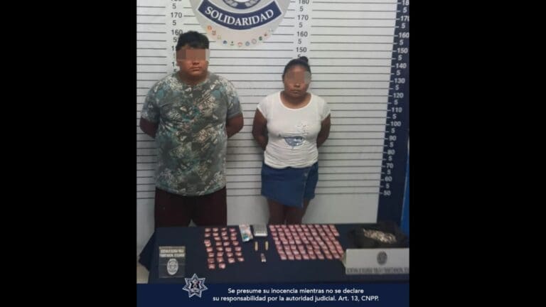 Pareja con más de 100 bolsas de droga es detenida en Puerto Aventuras