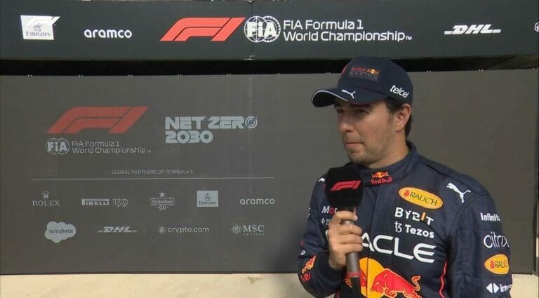 Sergio "Checo" Pérez consiguió el segundo lugar en la accidentada carrera de este día. Es el podio número 21 de su carrera.