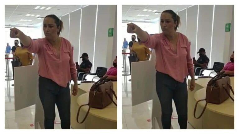 'Lady DEA': Mujer se viraliza tras agredir a personal de un banco en Coahuila