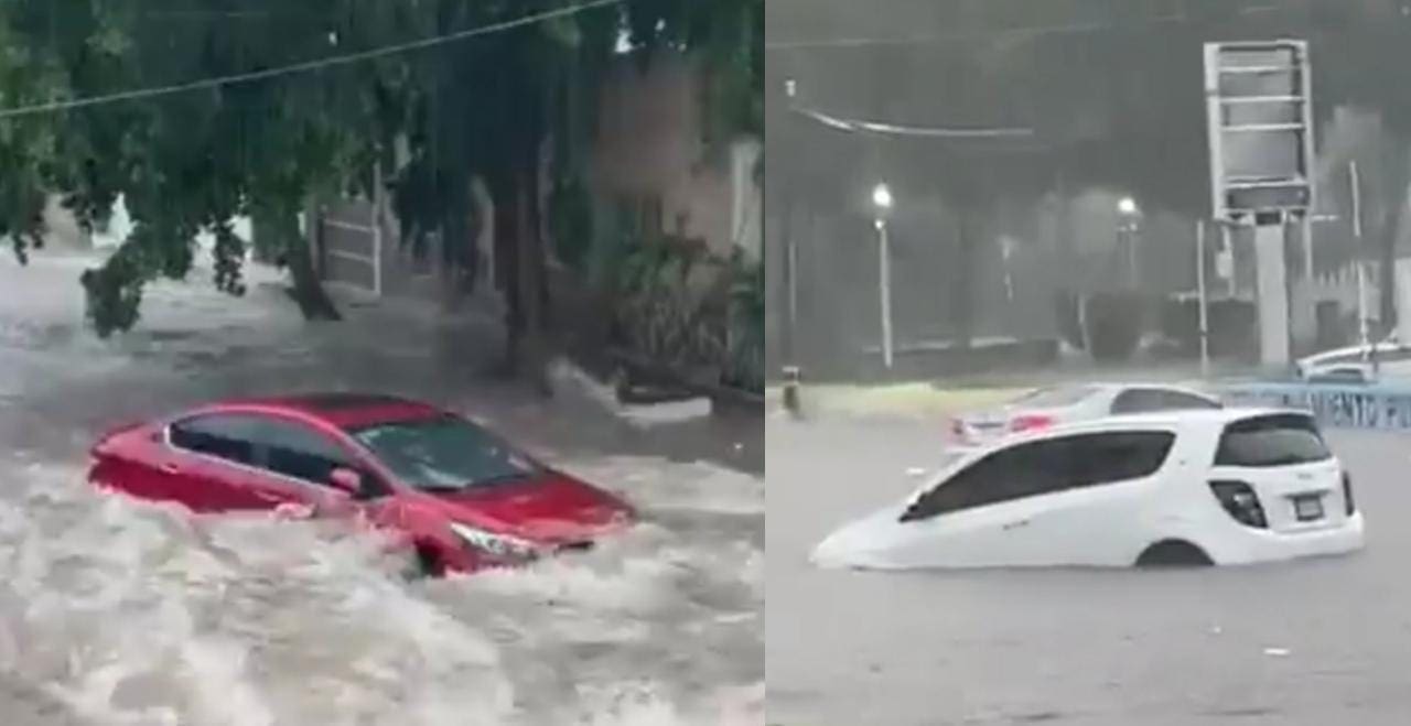 Video: Lluvias causan estragos en Culiacán; hasta captaron un lagarto en las calles