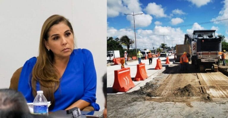 Se habilitaron los primeros mil 100 metros de concreto en el bulevar Colosio de Cancún, informó la gobernadora electa Mara Lezama.