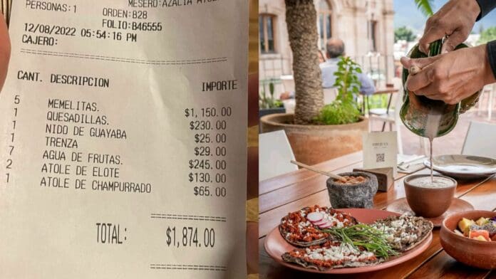 Exhiben a restaurante de CDMX tras cobrar más de mil pesos por cinco memelas