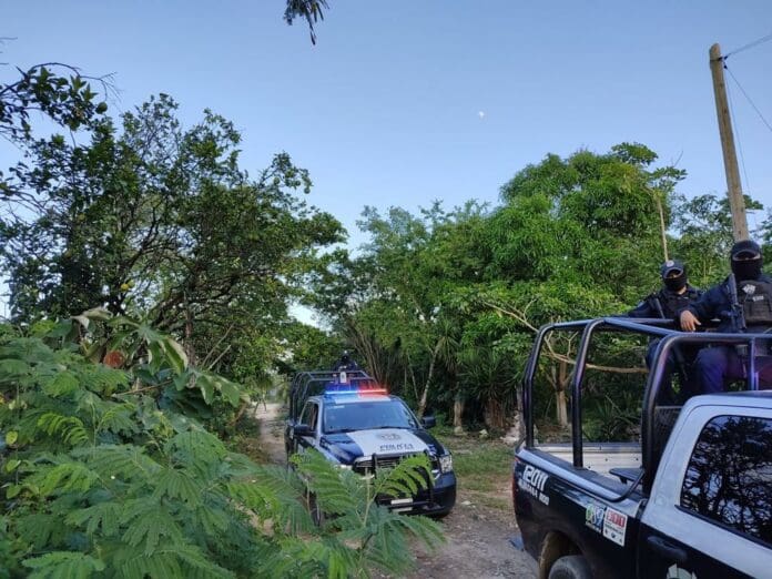 Restos humanos embolsados fueron hallados en un área verde cercana a un camino de terracería en la Región 106 de Cancún.
