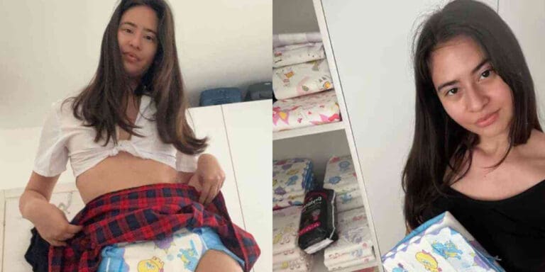 Mujer asegura que gana dinero vendiendo sus pañales sucios