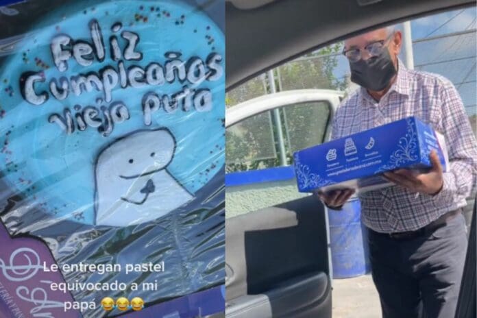 VIDEO: Señor recibe pastel de cumpleaños incorrecto y su reacción se hace viral