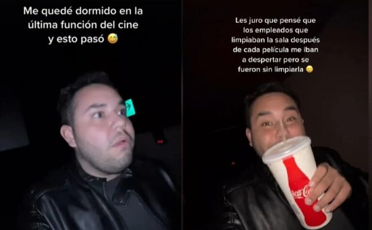 VIDEO: Se queda dormido en el cine y lo dejan encerrado: “Ya no hay nadie”