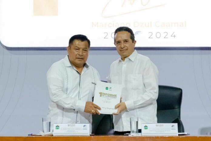 En Tulum trabajamos con responsabilidad para transformar para crecer, asegura Marciano Dzul Caamal en su I Informe de Gobierno