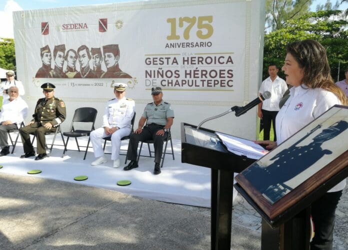 Enaltecen legado histórico de Niños Héroes en Cancún