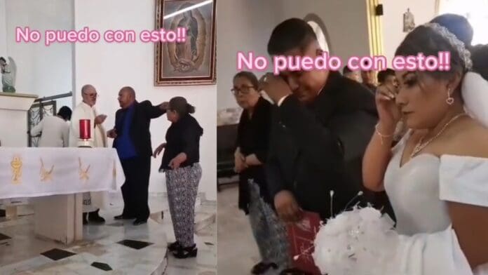 VIDEO: Exhiben en TikTok a sacerdote por 'arruinarle' boda a novios
