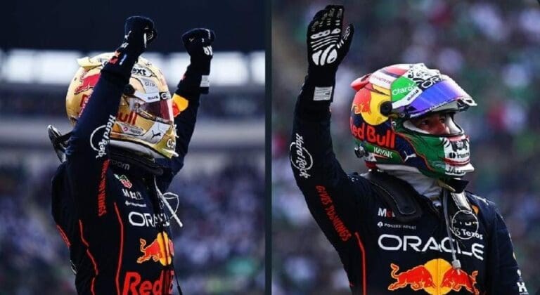 El tapatío Sergio "Checo" Pérez consiguió el tercer sitio en el Gran Premio de México. Max Verstappen fue el triunfador.