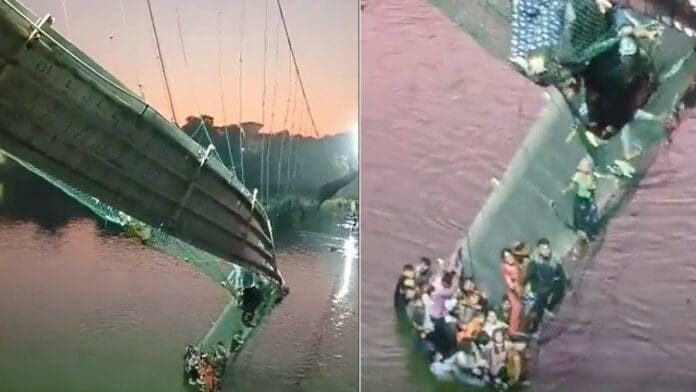 Al menos 30 muertos tras colapsar puente colgante en la India