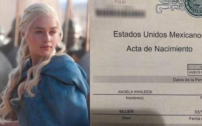 Registran en México a niña con el nombre de Ángela 'Khaleesi