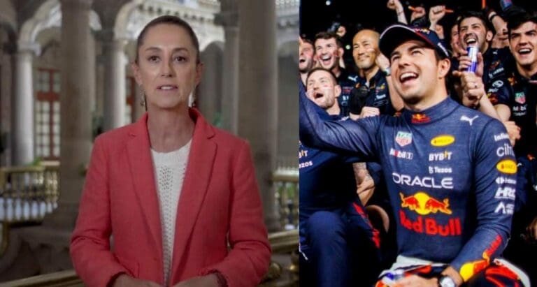 La jefa de Gobierno dice que quiere que gane "Checo" Pérez en el Gran Premio de México pero que no irá a la carrera porque es de fifís.