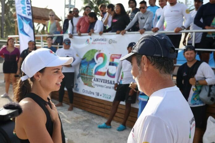 AGRADECE ANA PATRICIA PERALTA A CANCUNENSES Y AQUAWORLD POR CUIDADO DEL CANAL NIZUC