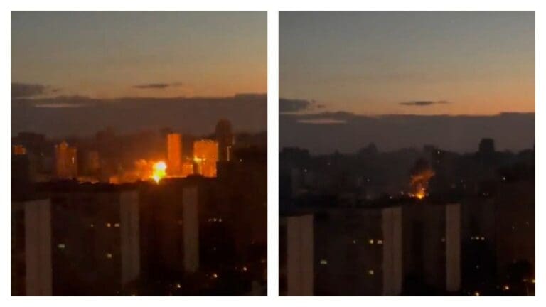 Explosiones en el centro de Kiev tras un presunto ataque con "drones kamikaze"