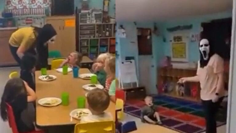 Video: Empleada de guardería asusta a niños con máscara de ‘Scream’; la despiden