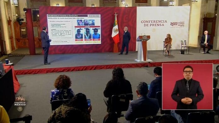 El gobierno federal destacó por cuarta semana consecutiva en la mañanera los logros alcanzados por la Fiscalía de Quintana Roo.