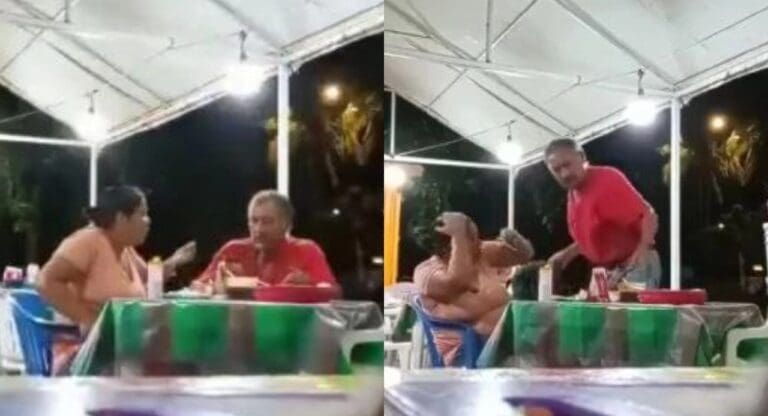 VIRAL: Su esposa le reclama no llevarla a Vips, se enoja y le avienta los tacos encima