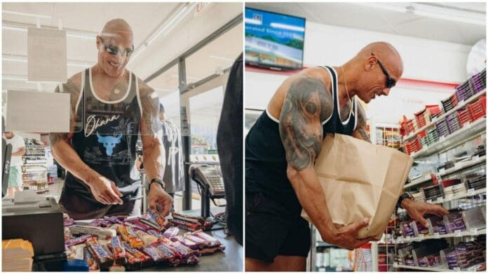 Dwayne Johnson compra todos los Snickers de una tienda para compensar los que robó en la adolescencia