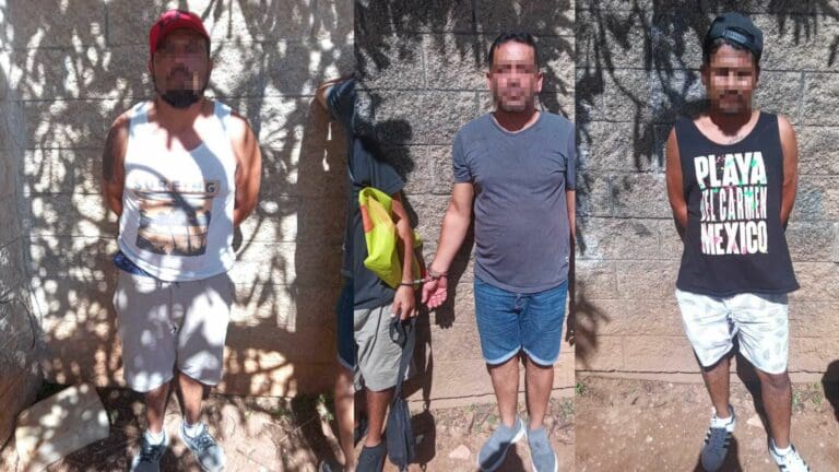 Desarticulan banda de presuntos narcomenudistas en comunidad rural de Solidaridad