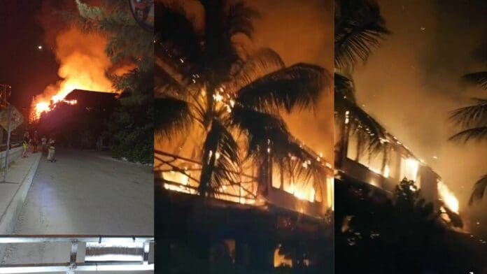 Consume incendio un hotel en Holbox