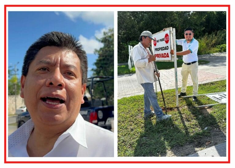 #LordBanquetas: Jorge Fuentes cierra calles en Playa del Carmen para privatizarlas