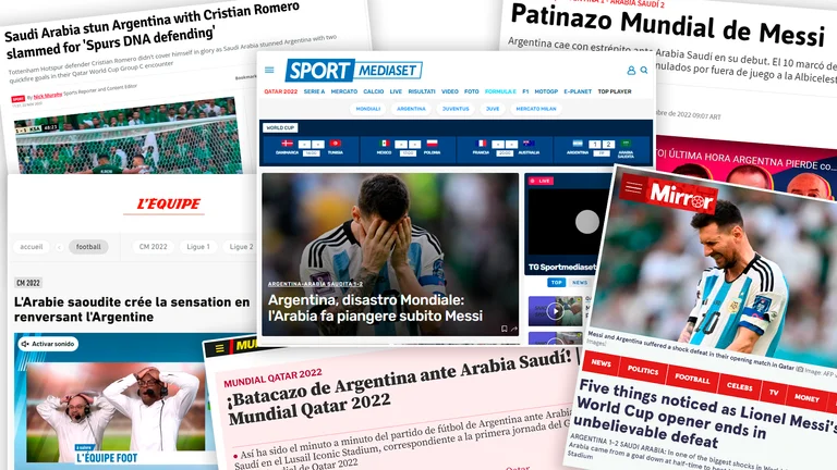 La prensa internacional quedó impactada tras el debut y derrota de Argentina en Qatar