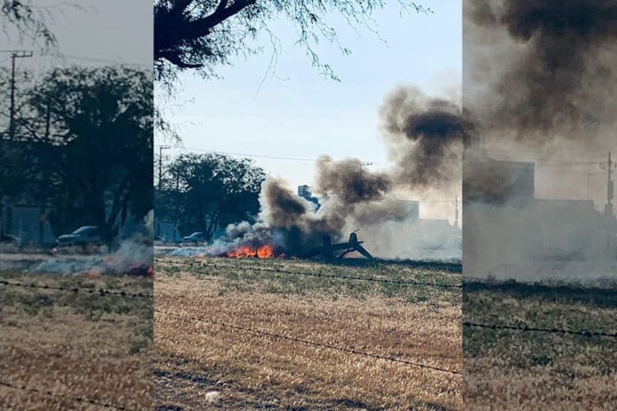 VIDEO: Una parvada causa el desplome de un helicóptero en México