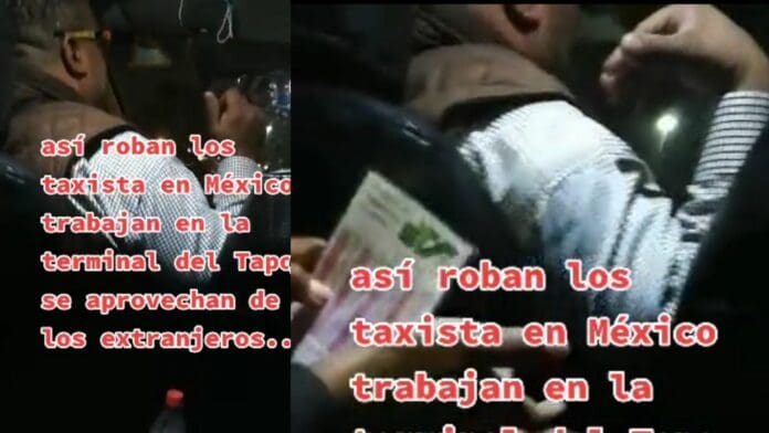 VIDEO: Exhiben a taxista por cobrarle a extranjeros dos mil pesos en viaje de menos de 10 km