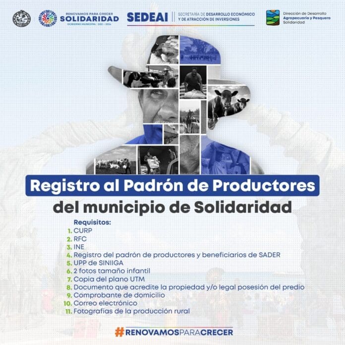 Gobierno convoca a productores y pescadores integrar un padrón municipal 