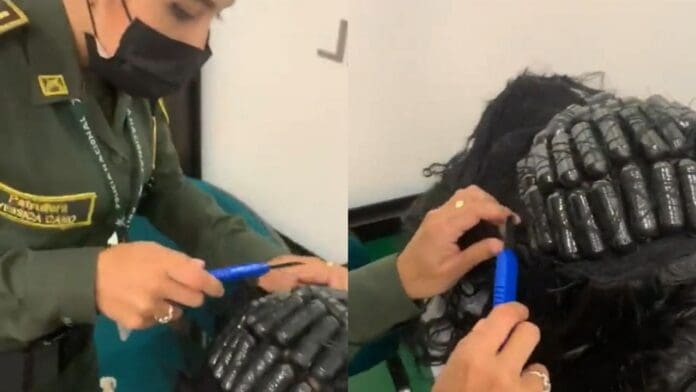 Detienen a 2 mujeres que transportaban cocaína en sus extensiones de cabello