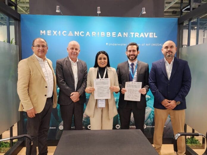 FIRMA BLANCA MERARI CONVENIO DE COLABORACIÓN CON LA SEDETUR EN EL WORLD TRAVEL MARKET DE LONDRES 