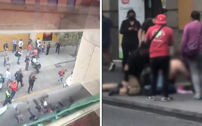 VIDEO Se forma balacera en Centro Histórico de la Ciudad de México