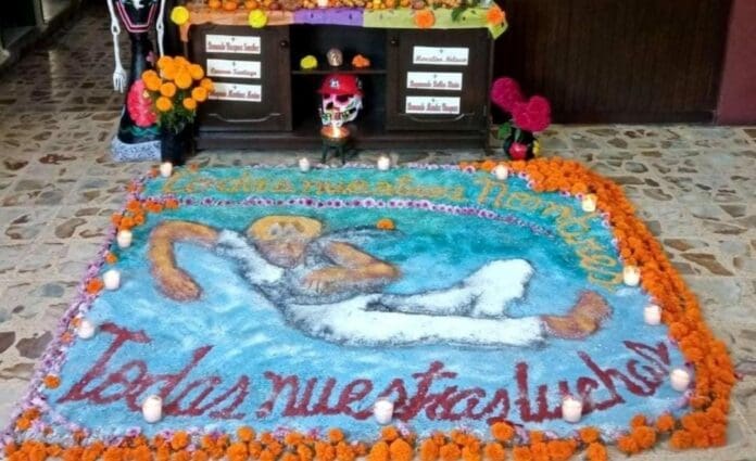 En el esado de Oaxaca colocaron una ofrenda para rendir homenaje a los 135 ambientalistas asesinados en este sexenio.