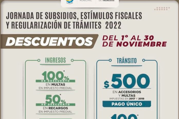 Extiende jornada de subsidios fiscales 2022 a noviembre