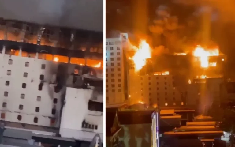 VIDEO Incendio en casino deja al menos 10 muertos y 30 heridos en Camboya